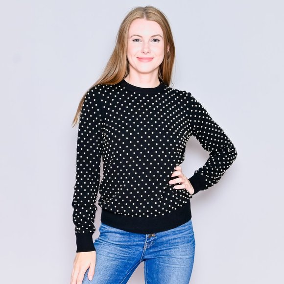 Michael Kors Collection Sweaters - MICHAEL KORS Collection Studded Cashmere Sweater EUC Fall Designer Pullover S